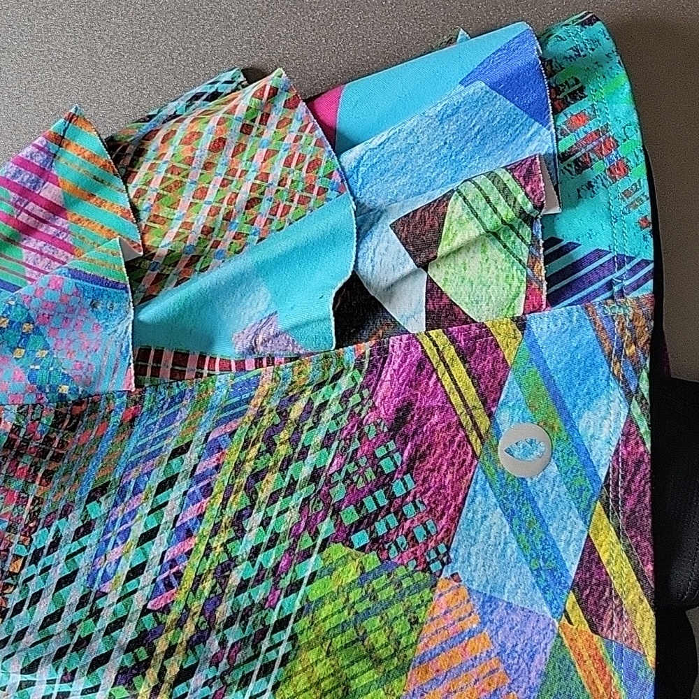 Sold Dona Jo Shakira tennis Skirt sz 1, Small seabreeze blue multi golf ruffles - Picture 5 of 5
